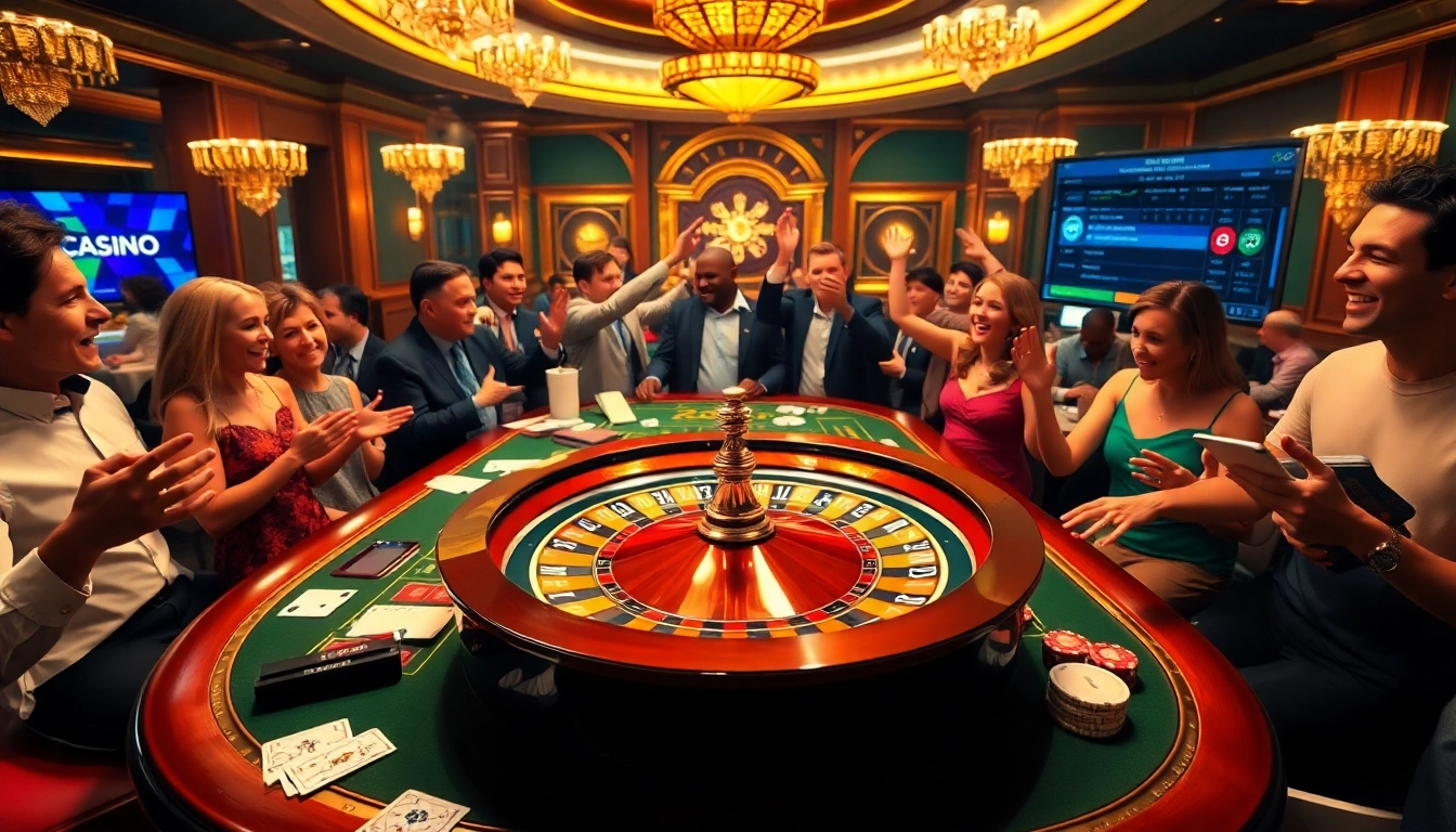 Experience the thrill of gambling at c54.gb.net with elegant casino tables and excited players.