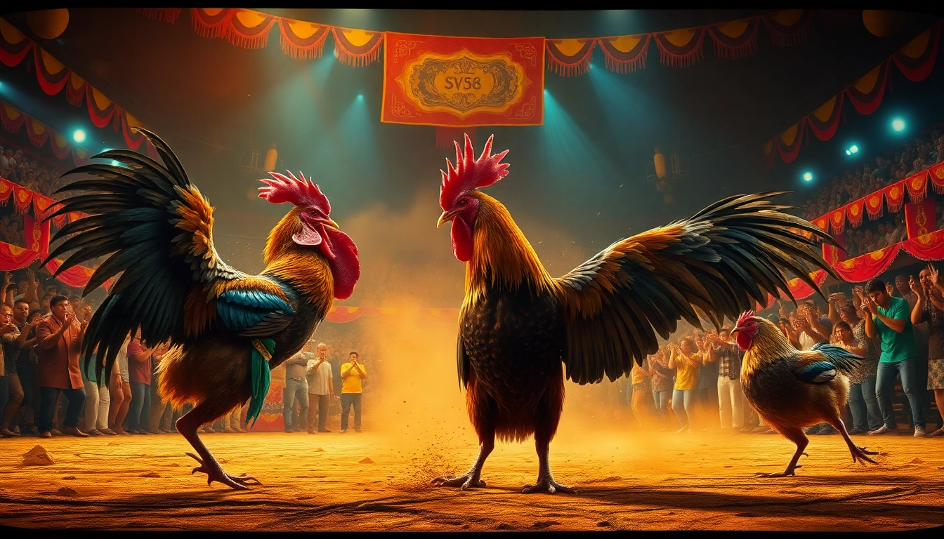 Thrilling Thomo cockfighting match showcasing excitement at sv368win.live