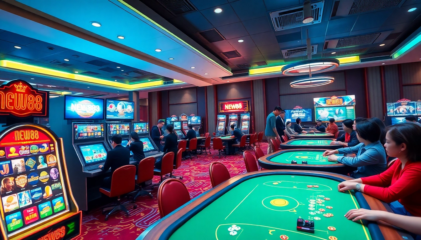 Vibrant online gaming experience at new88go.com showcasing casino games and engaging players.