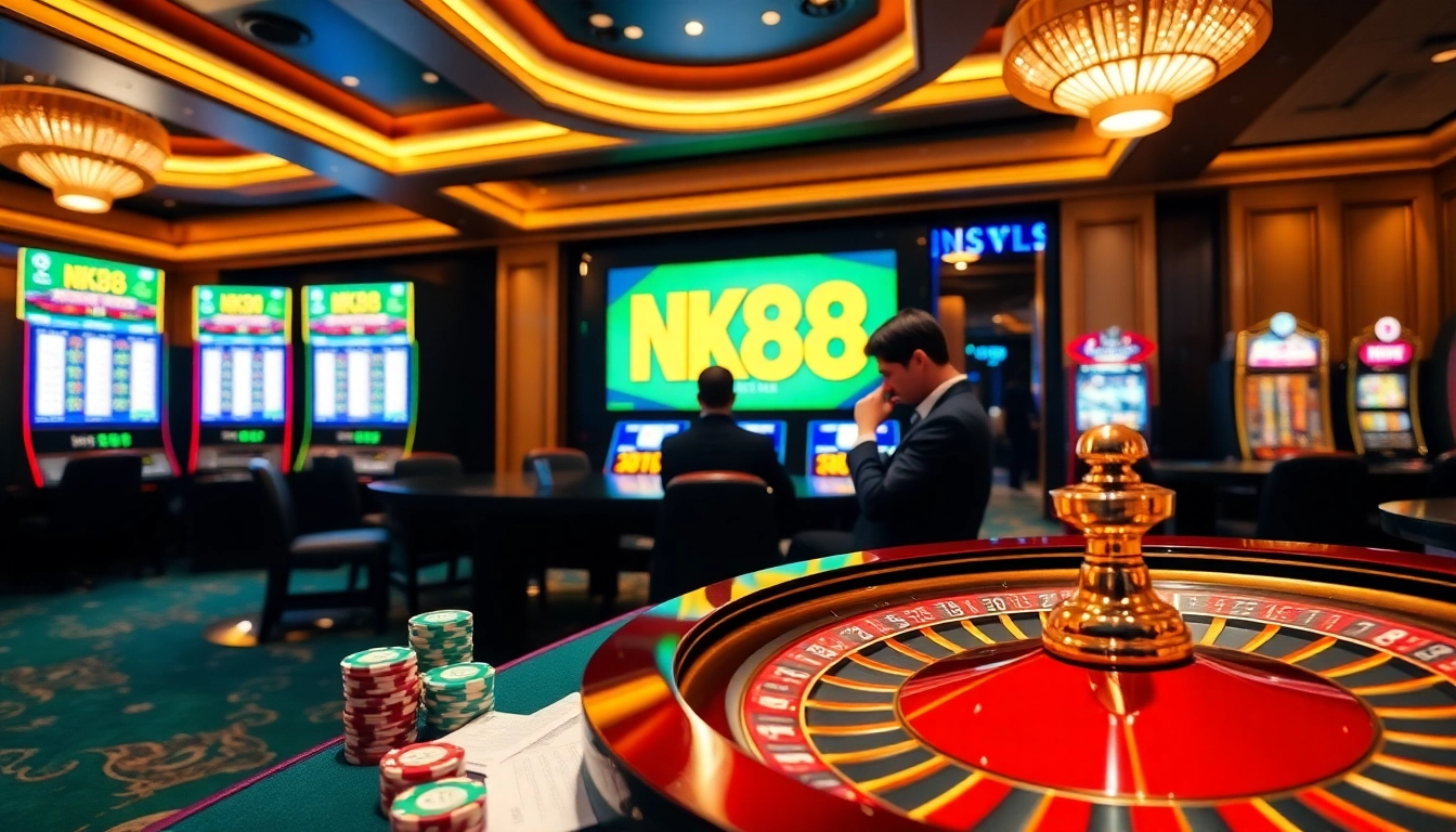 XỔ SỐ NK88 players enjoying the high stakes atmosphere with advanced betting strategies and technology.