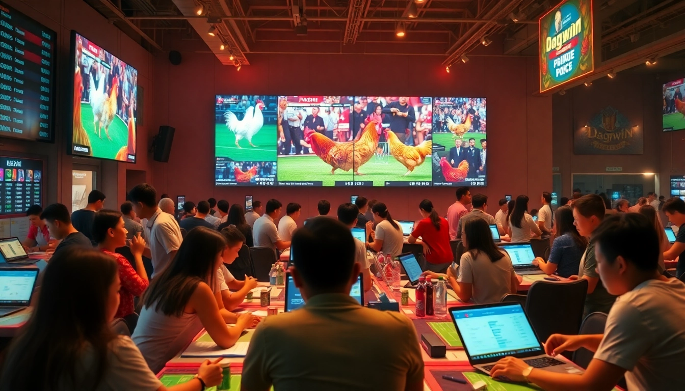 DAGAWIN.LIVE shows players in a vibrant online betting environment with exciting visuals.