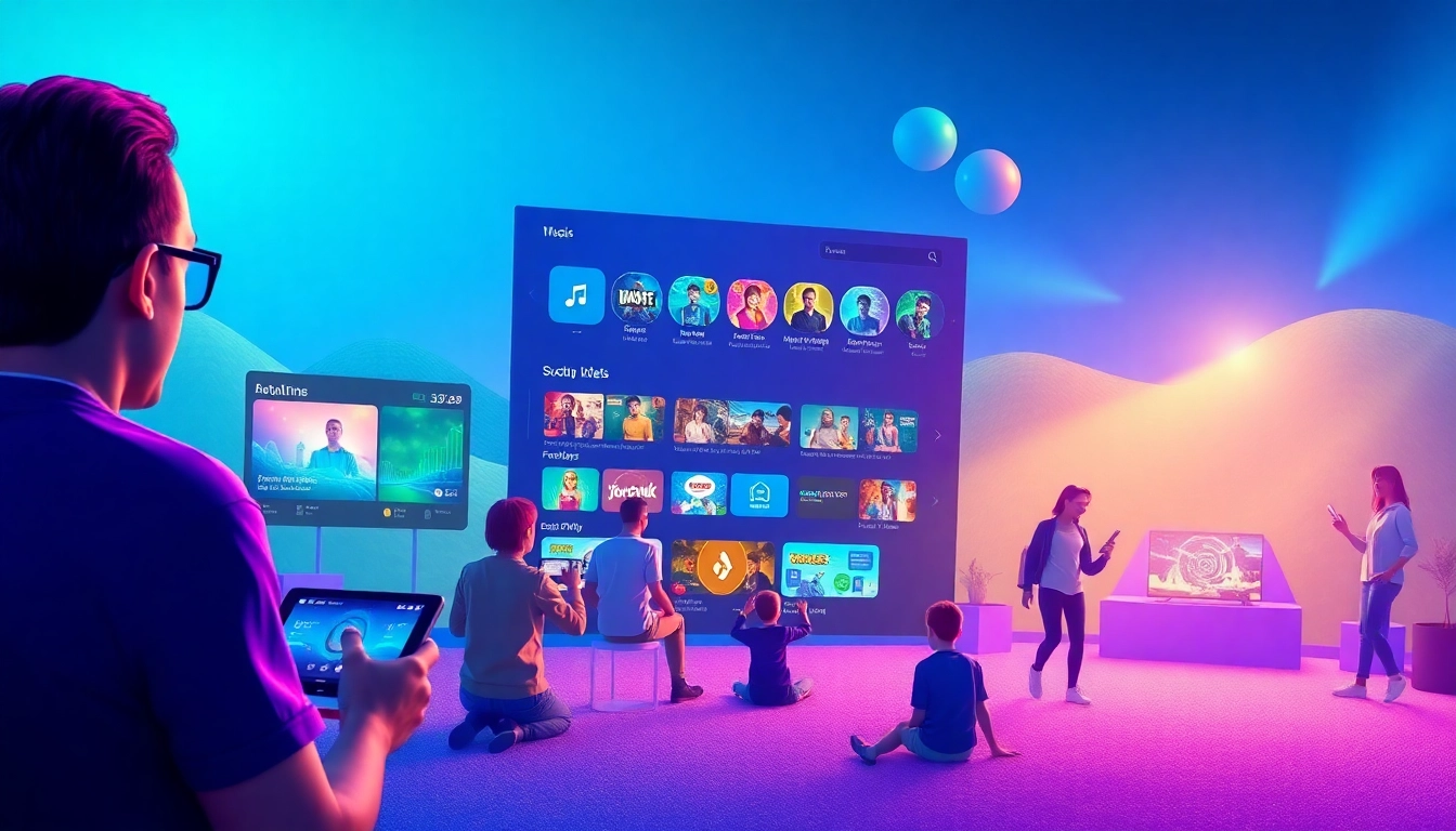 Engaging digital scene of users interacting with the innovative 399W online gaming platform.