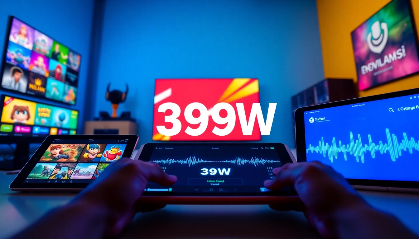 Explore the vibrant online gaming hub 399W featuring casual games and sound experiences.