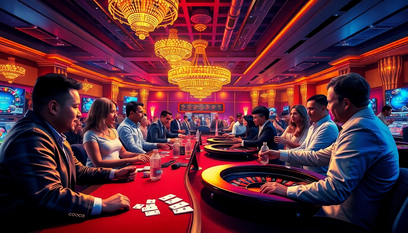 Engaging atmosphere at 123b.faith highlighting players enjoying online live casino games.