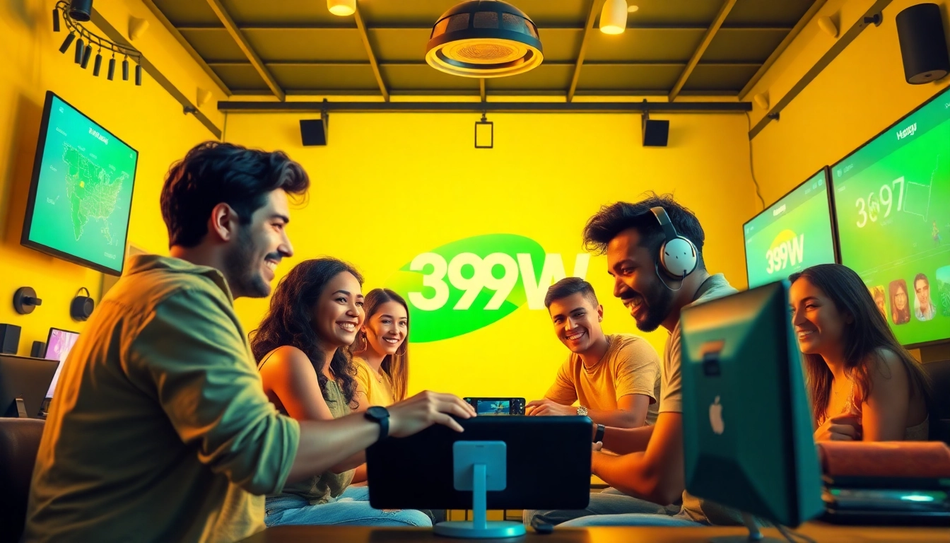 Interactive gaming scene on 399W, showcasing vibrant user engagement and creativity.