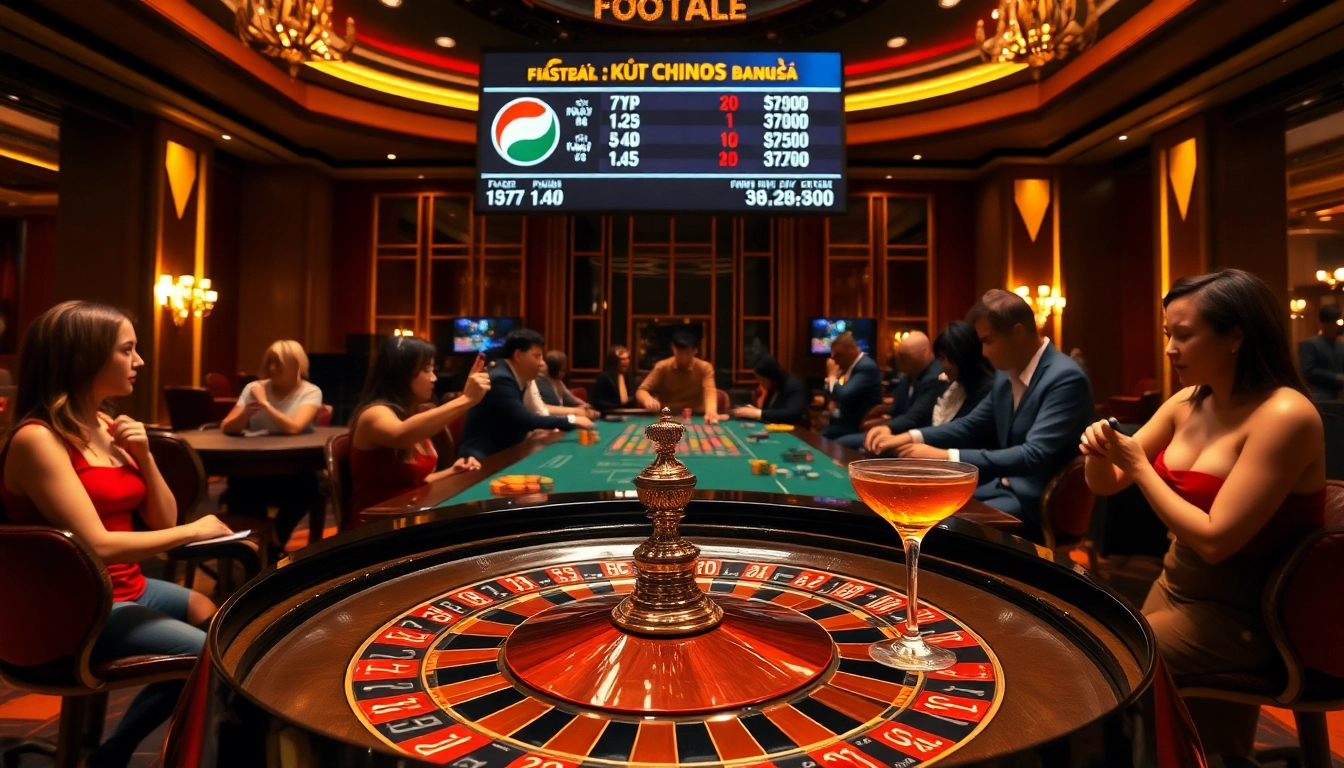 Experience thrilling gambling action with live football scores (kết quả bóng đá) at luxurious casino tables.
