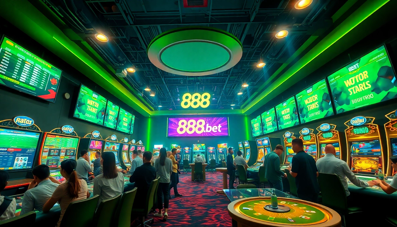 Explore thrilling betting experiences at 888b.bet with diverse players engaging in exciting games.