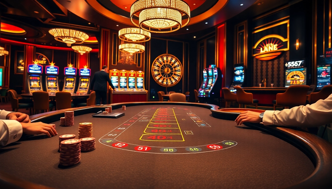 Experience the thrill of high-stakes gaming at l567's luxurious casino tables.