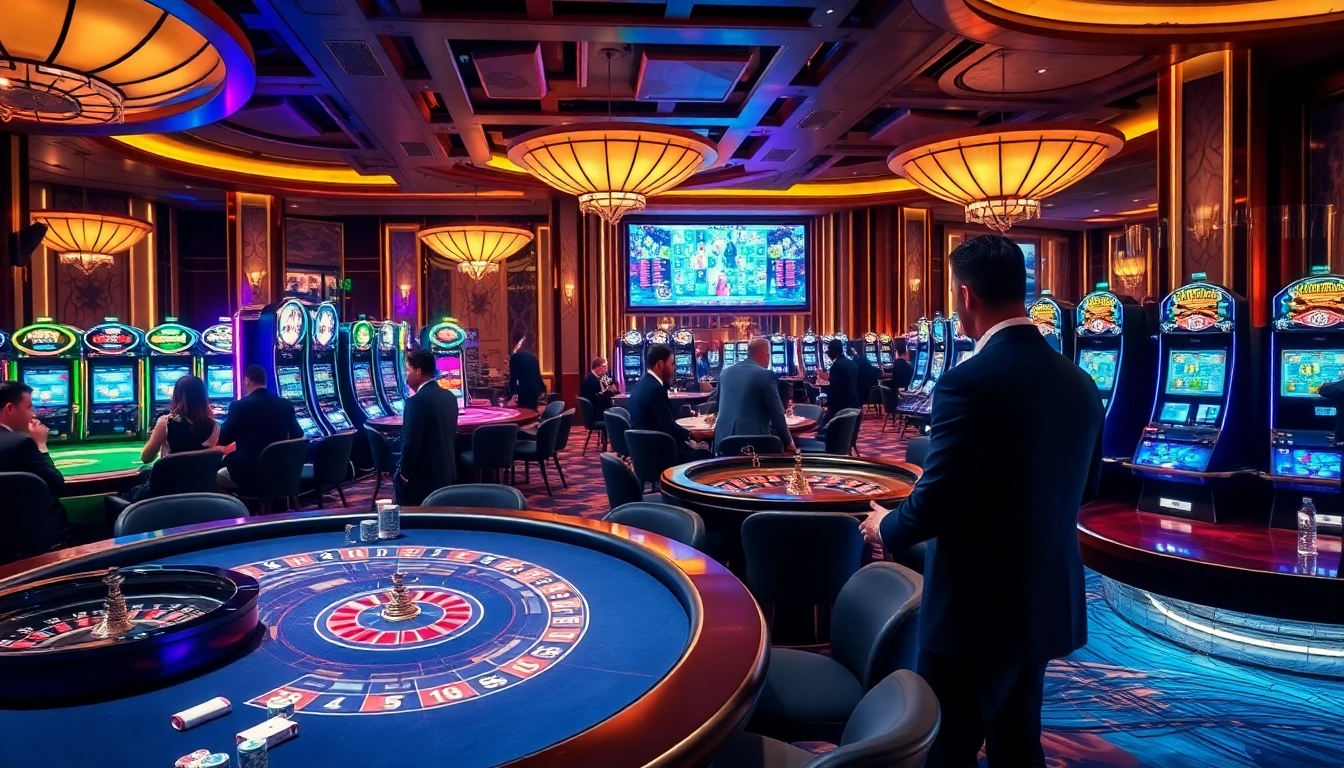 Betting excitement at https://oxbet13.com/ with players engaging in high-stakes poker and roulette.