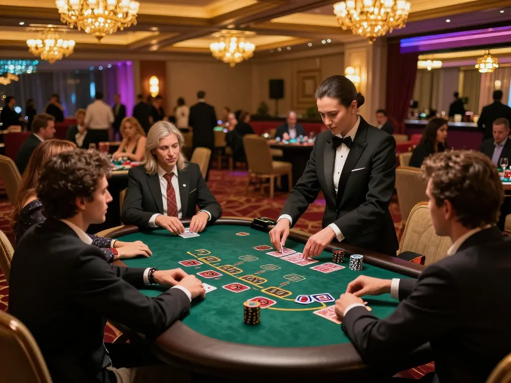 Players strategizing bets at the 58ff blackjack table, showcasing the excitement of gaming.