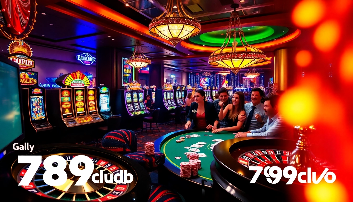 Excited players enjoying the thrilling atmosphere at 789club's casino featuring roulette and poker.