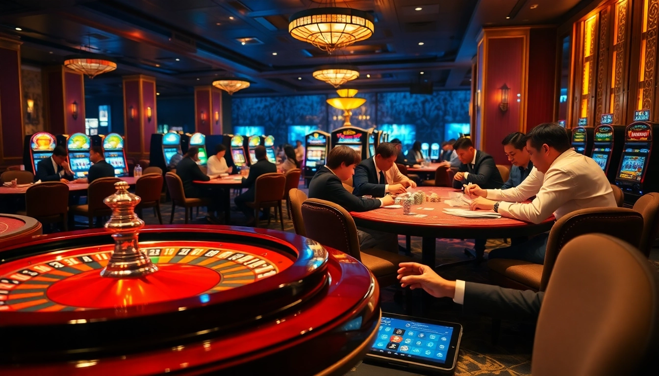 Pemain kompetitif menikmati berbagai permainan di meja kasino judi online situs toto, menunjukkan semangat dan strategi.