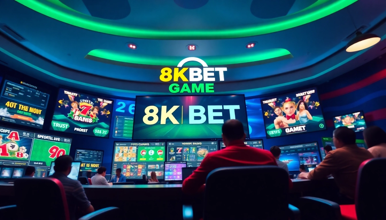 Experience the exciting world of 8KBET GAME with vibrant gaming interfaces and interactive elements.