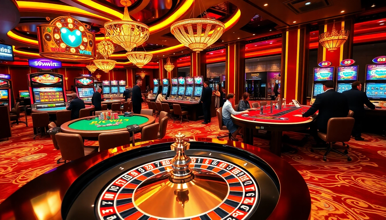 Experience the thrill of winning at 98win.design alongside stylish roulette and poker tables.
