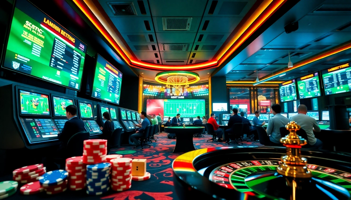 Visualizing tỷ lệ kèo nhà cái with active sports bettors engaged at a luxury casino.