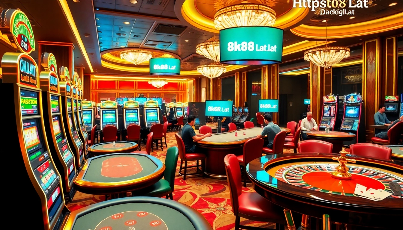 Experience thrilling games at https://8k8.lat/ with vibrant slots, engaging card tables, and professional gamblers.