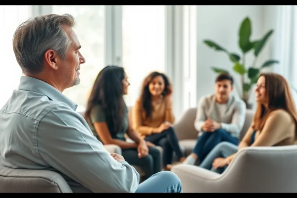 Helping individuals cope with stress and anxiety through a supportive therapy session.