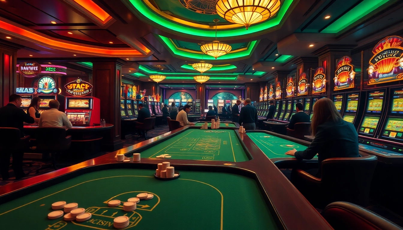 Experience thrilling gambling at Haywin with luxurious casino tables and engaging players.