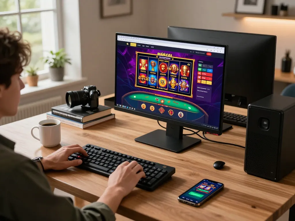 Engaging with Nhà Cái RR88 on a sleek desktop for exciting online gaming